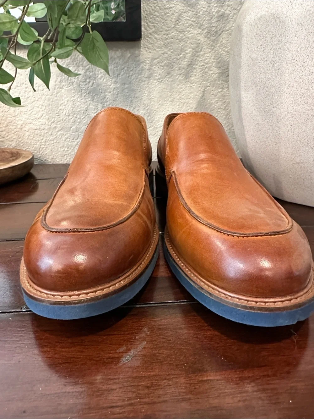 Steve Madden Tan Leather Slip-On Loafers